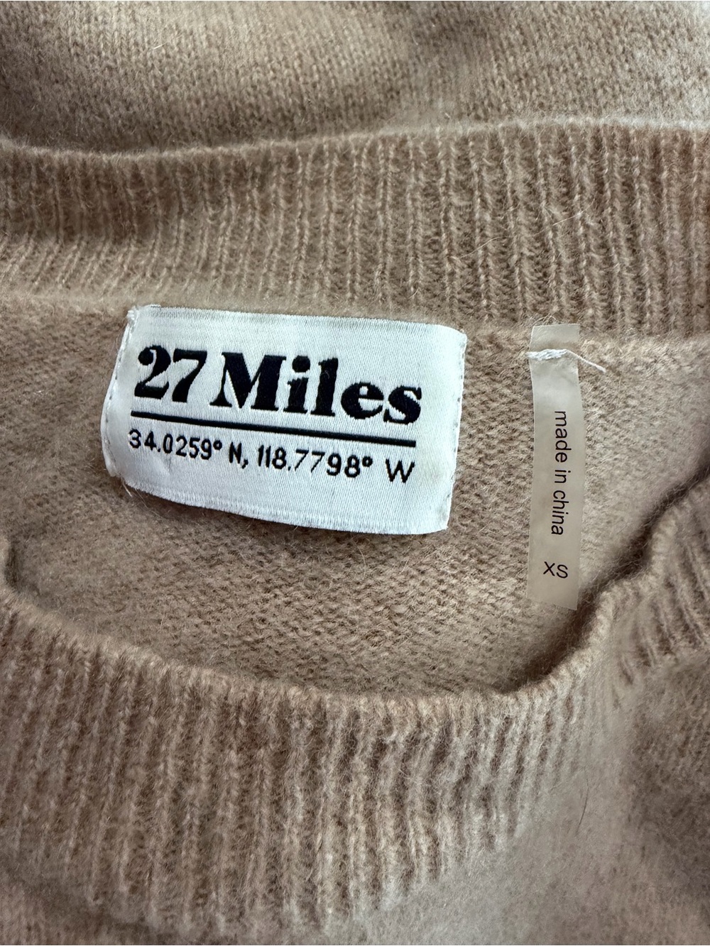 27 Miles Leopard Sleeve Cashmere Crewneck - Picture 9 of 11